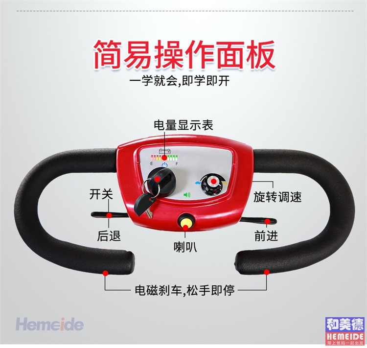 和美德603小型可分拆折叠智能老年人电动代步车